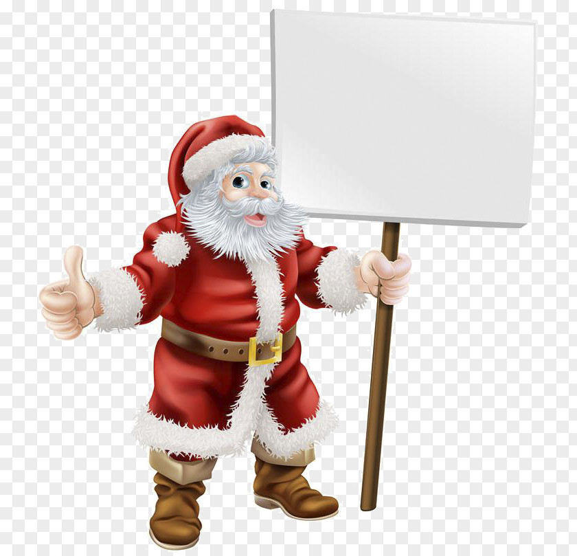 Santa Placards Vector Material PNG