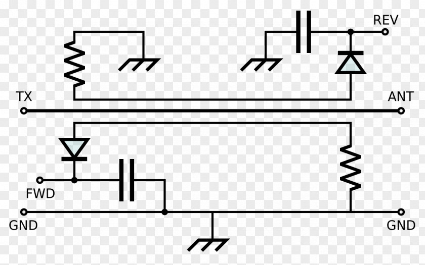 Transmission Line SWR Meter Standing Wave Ratio Circuit Diagram Electrical Network Aerials PNG