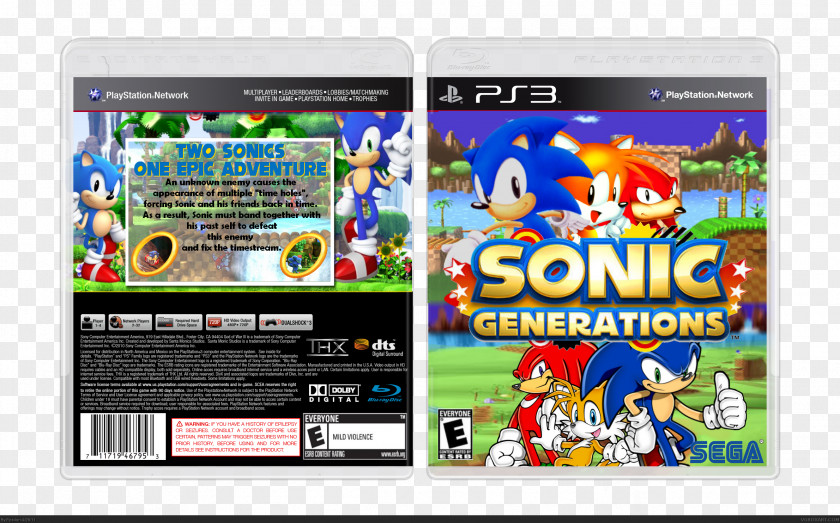 Cover Design Sonic Generations PlayStation 3 Video Game Computer Software PNG