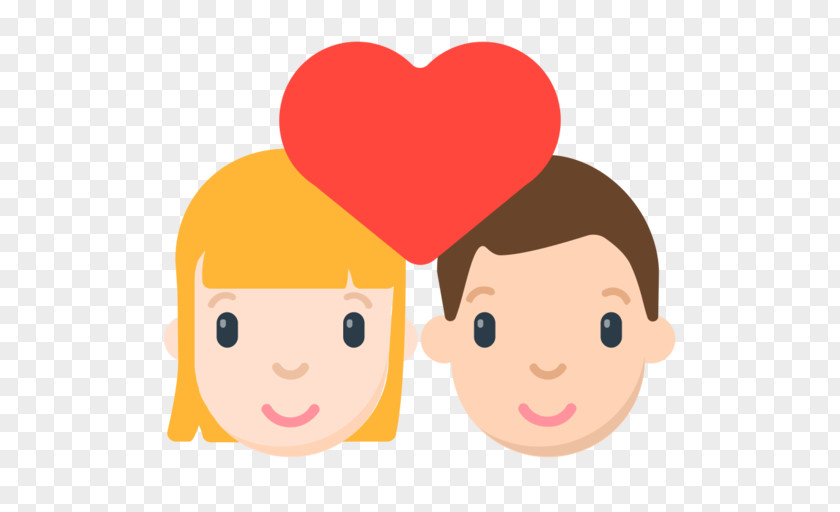 Emoji Couple Love Heart Text Messaging PNG