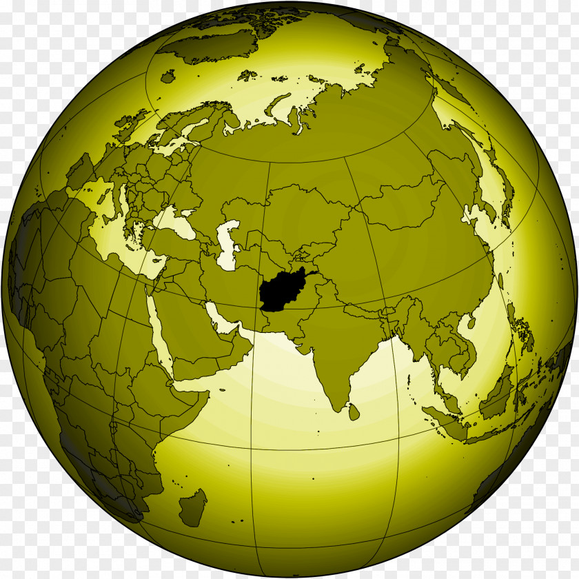 Globe Afghanistan World Map Floor Plan PNG