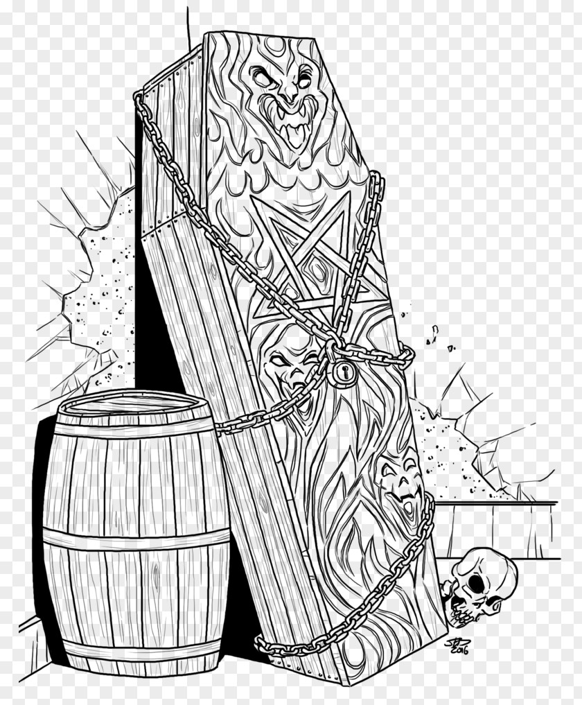 Mummy Coffin Drawing Drawn Illustration Line Art Clip Caskets PNG