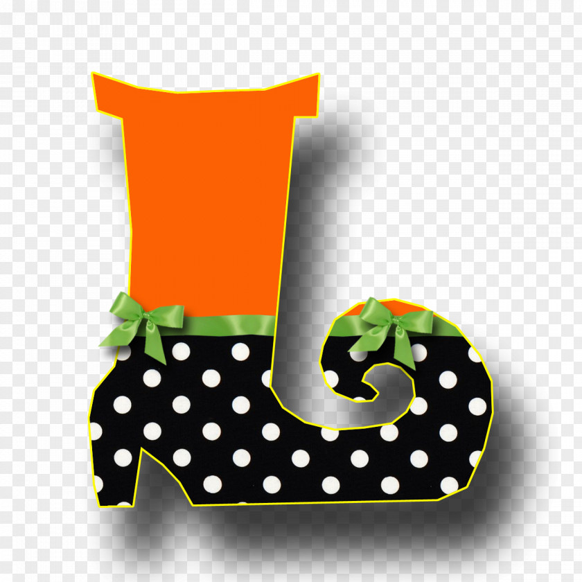Alphabet In Polka Dots Letters ABC Halloween Clip Art PNG