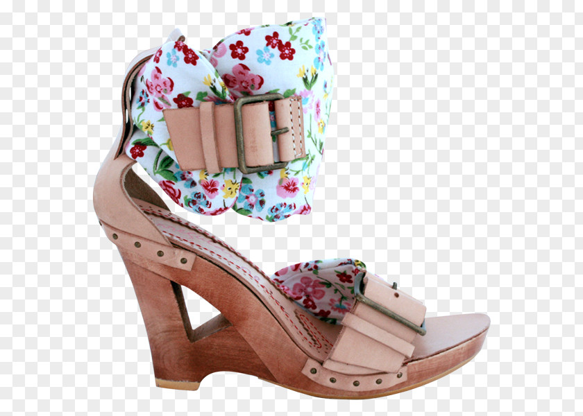 Irregular Material Sandal High-heeled Shoe PNG