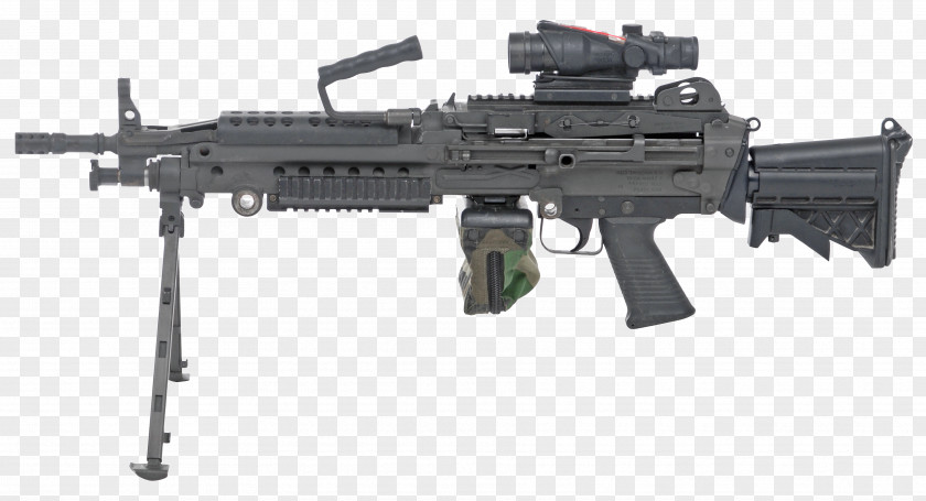 Machine Gun M249 Light Squad Automatic Weapon Magazine FN Minimi PNG
