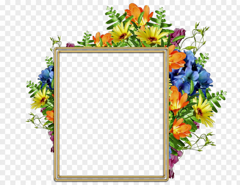 Interior Design Wildflower Picture Frame PNG