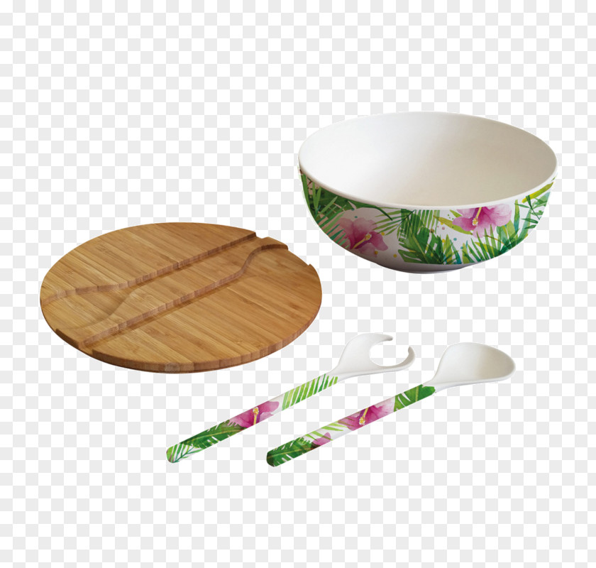 Paper Salad Bowl Cutlery Plate PNG