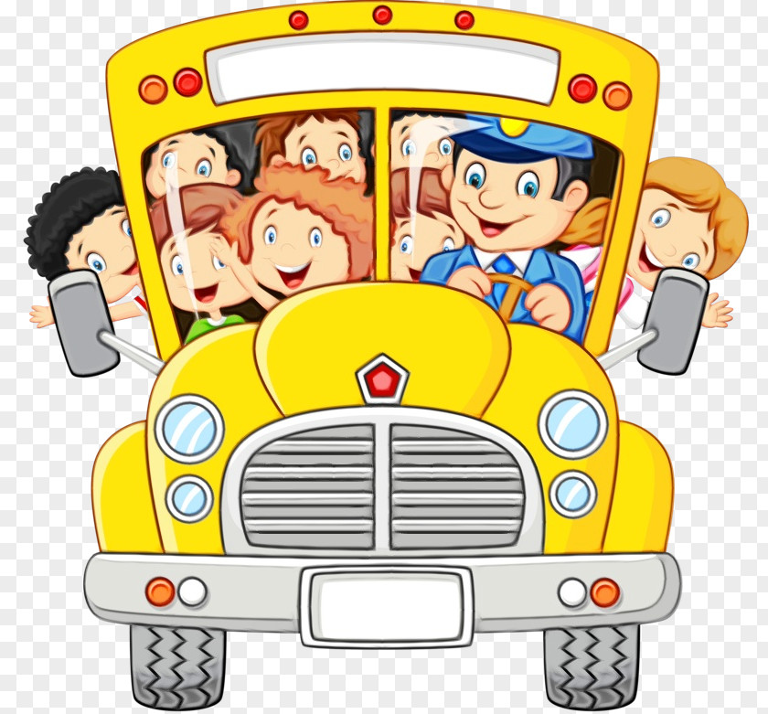 Sharing Car Cartoon School Bus PNG