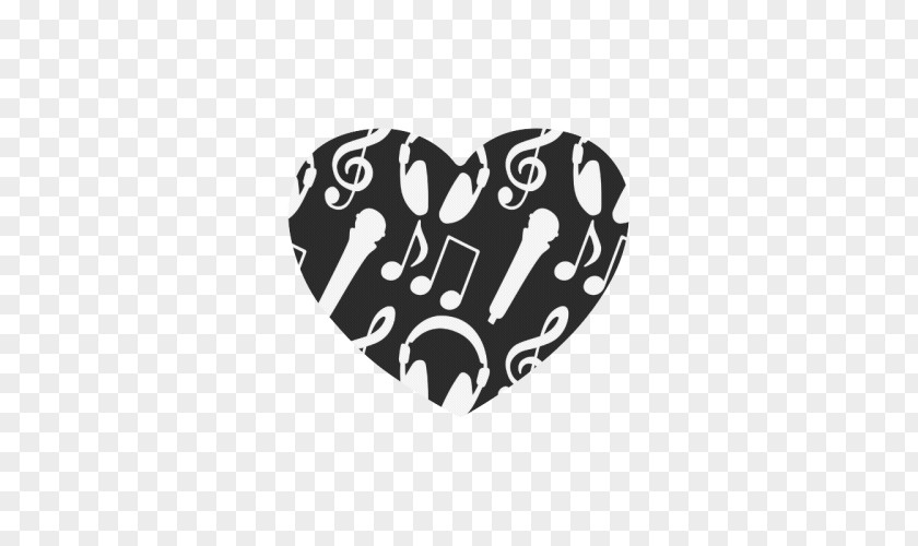 White Logo Font PNG Font, Music heart clipart PNG