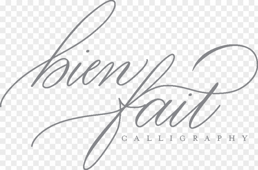 Bien être Calligraphy Paper Logo Drawing Font PNG