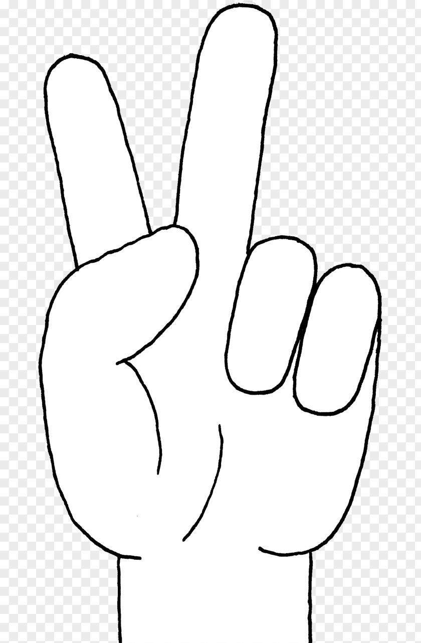 Victory Cliparts Thumb Black And White Line Point Clip Art PNG