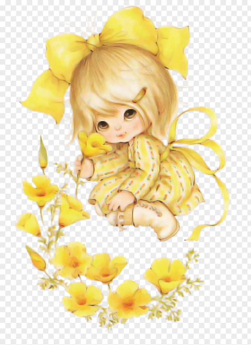 Yellow Cartoon Angel PNG