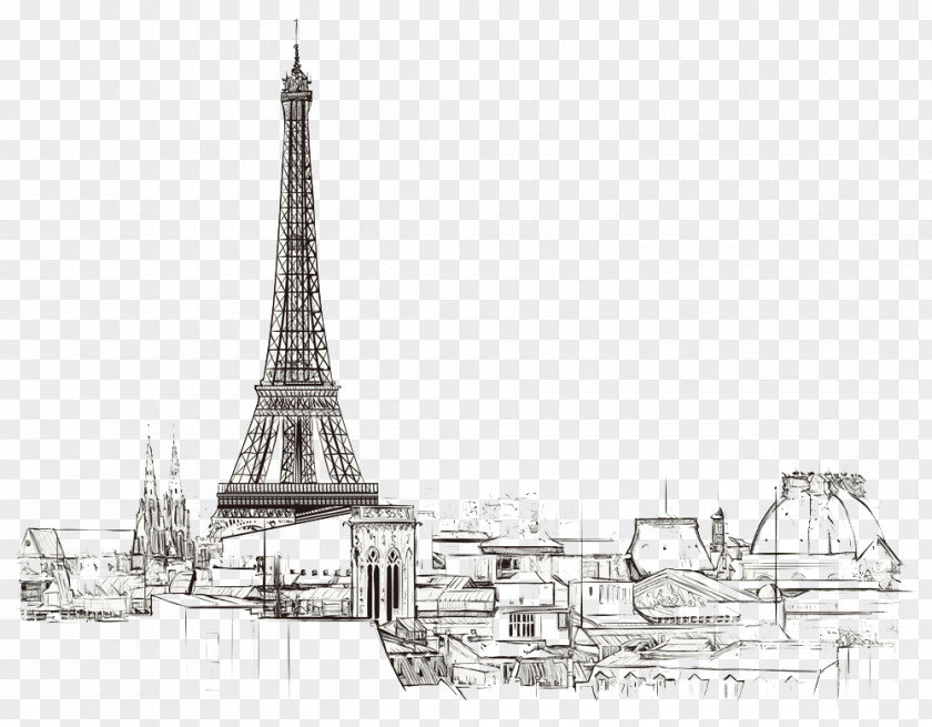 Eiffel Tower Sketch Paris Royalty-free Drawing Illustration PNG