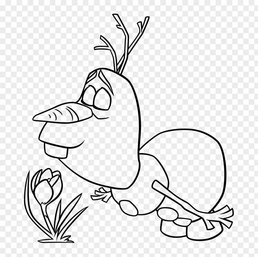 Olaf Elsa Coloring Book In Summer PNG