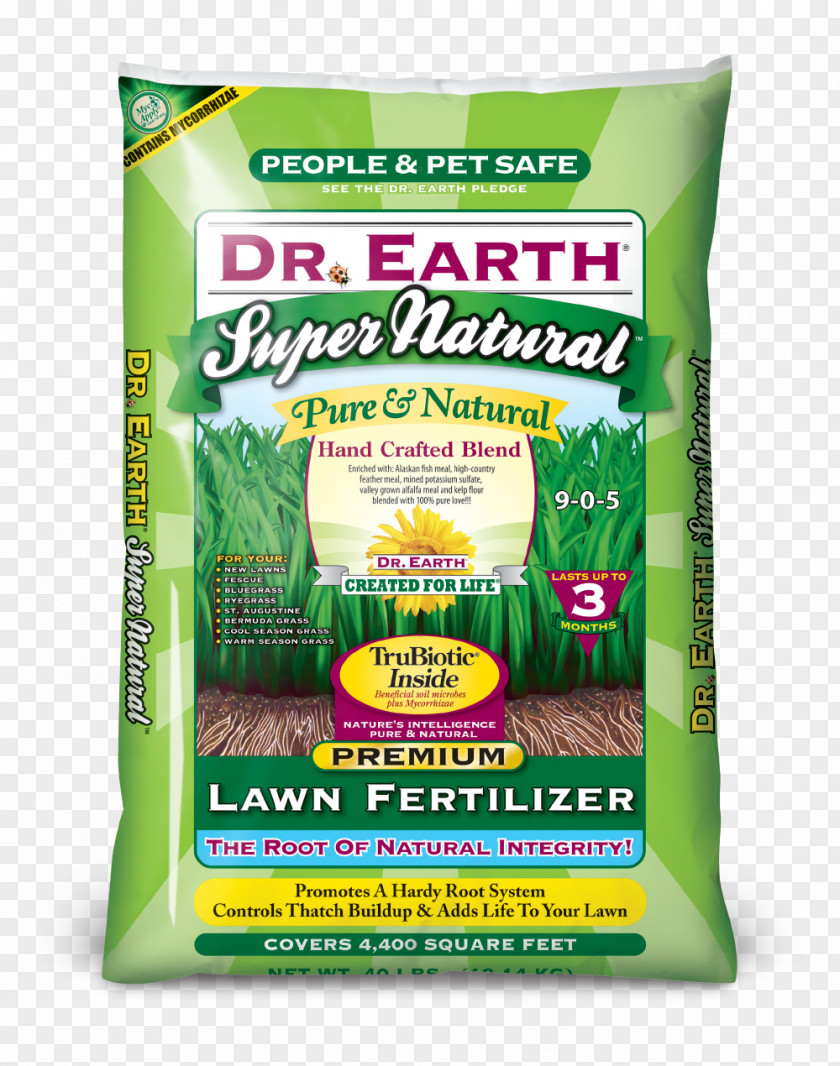 Organic Fertilizer Food Natural Foods Dr. Earth Super Lawn Fertilizer, Green 715 PNG
