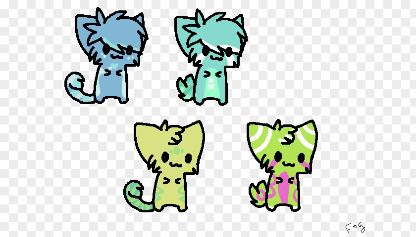 Foggy Forest Kitten Cat Line Art Clip PNG