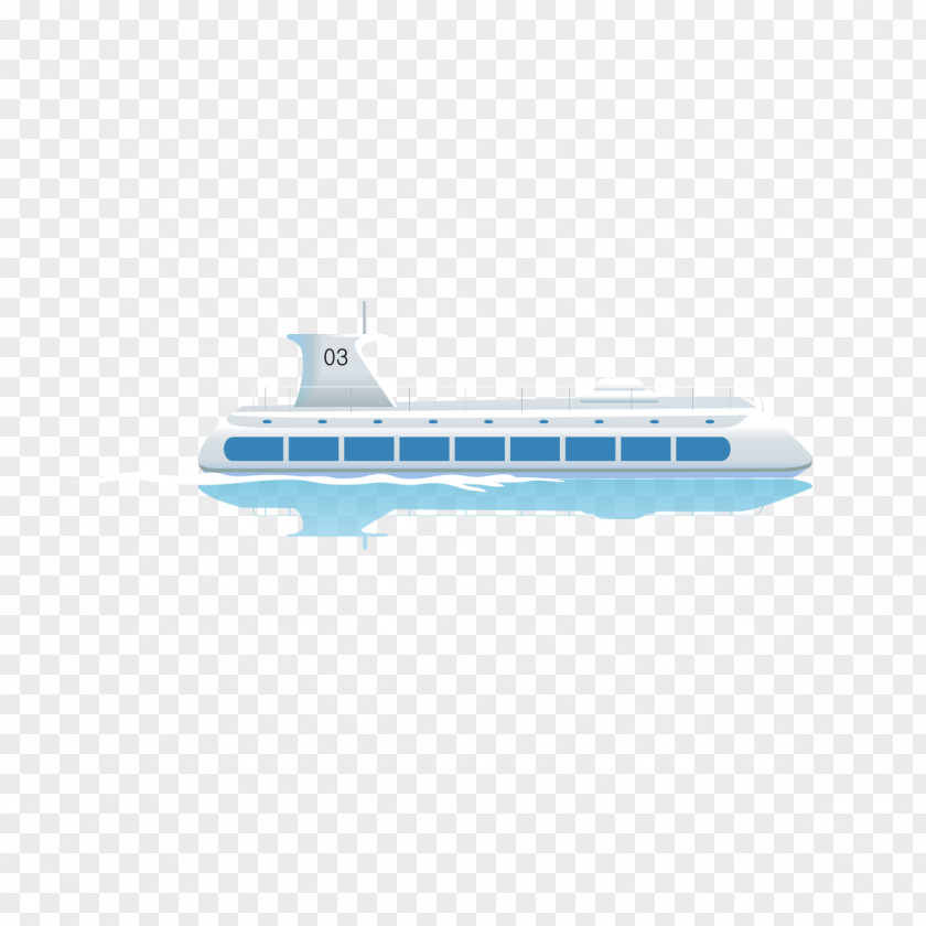 Hand-painted Cartoon Ship Watercraft Chemical Element Boat PNG