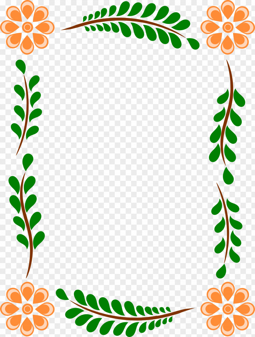 Vector Creative Floral Frame Decoration Design Leaf Flower Clip Art PNG