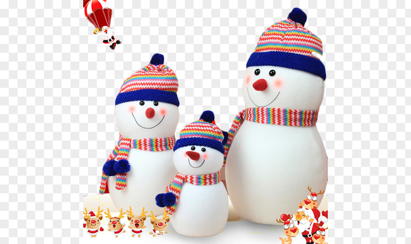 Christmas Snowman Element Ornament PNG