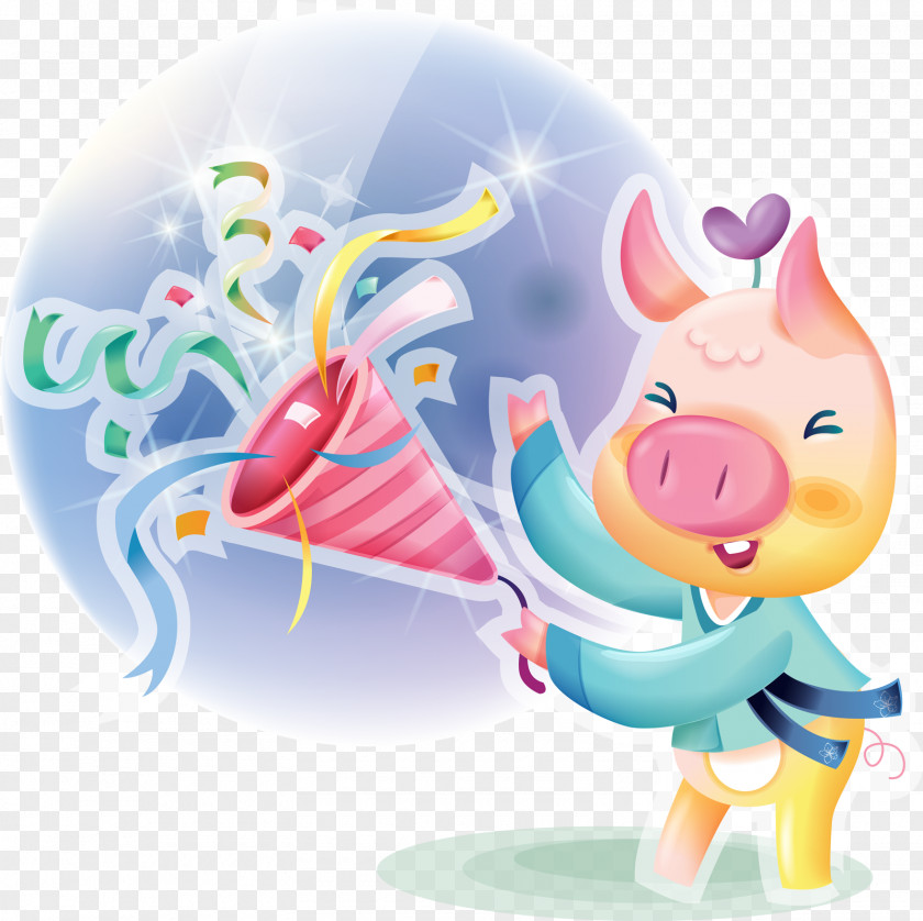Pig Gift Birthday Clip Art PNG