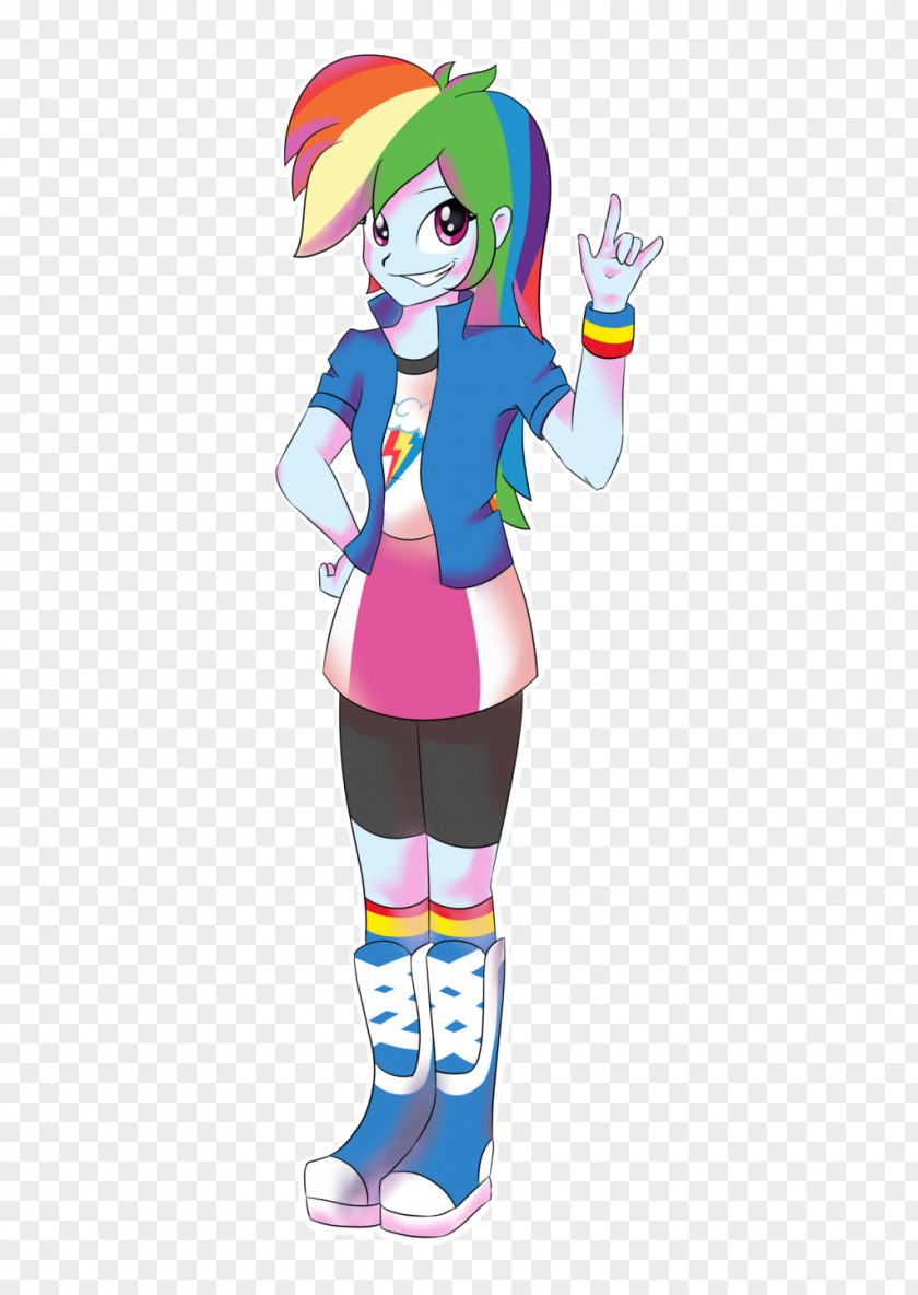 Rainbow Dash Equestria Girls Mane 6 Clip Art Illustration Costume Pink M Clown PNG