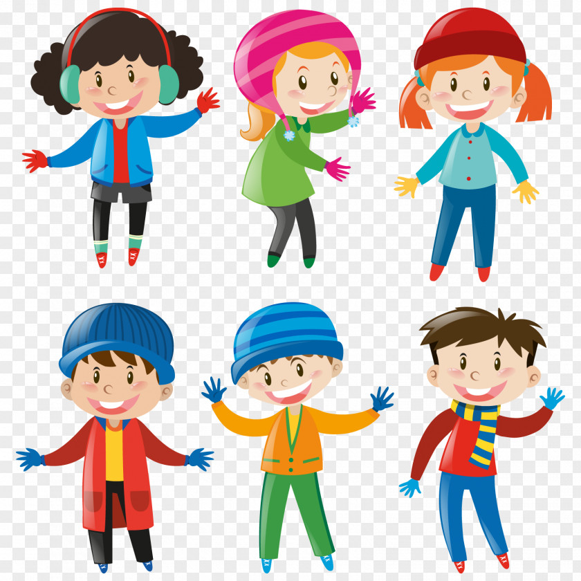 Vector Kids Winter Clothing Stock Illustration Photography PNG