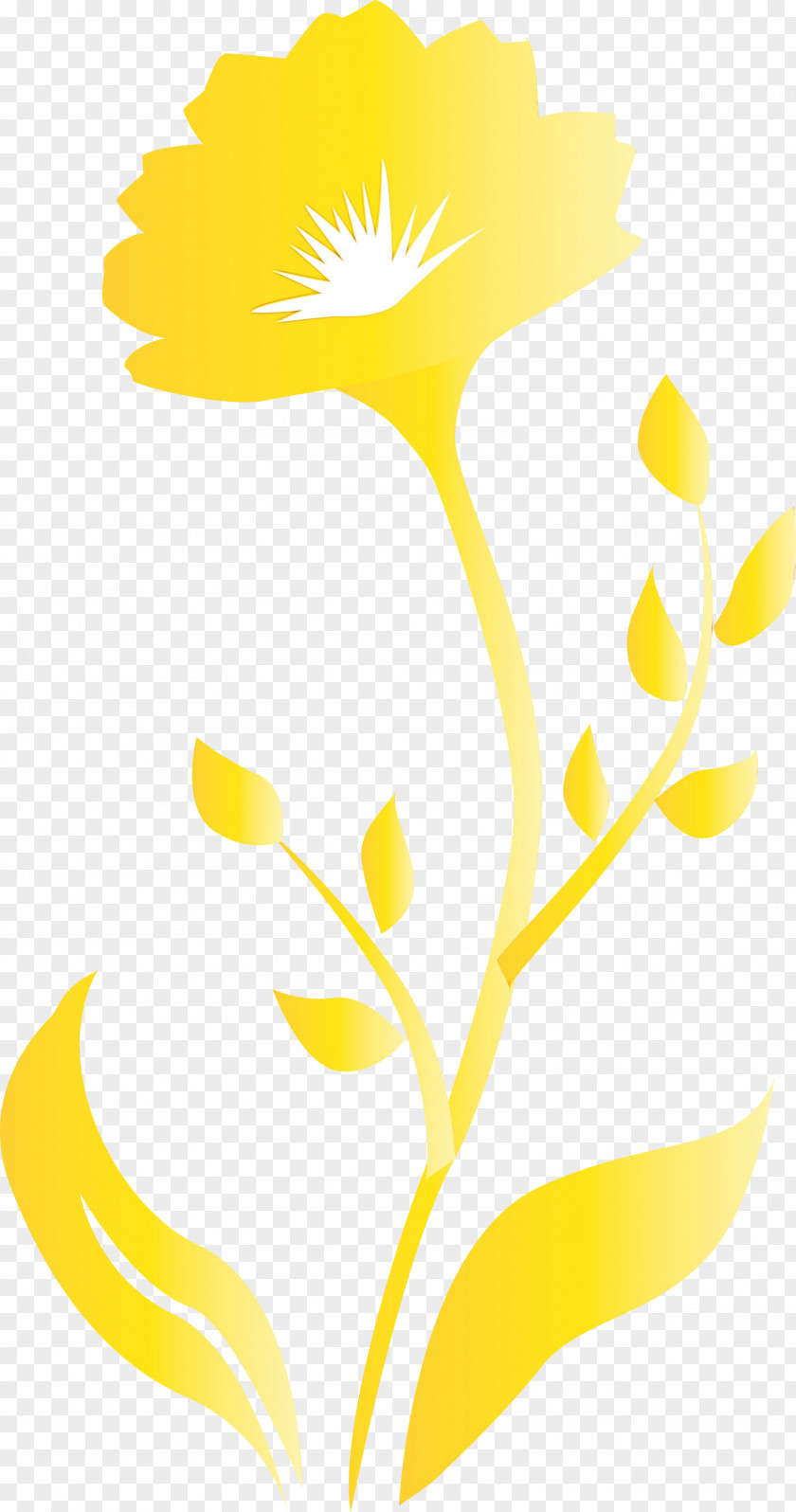 Yellow Pedicel Plant Flower PNG
