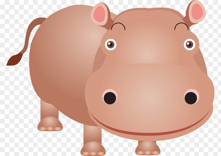 Cartoon Hippo Hippopotamus Euclidean Vector Rhinoceros Clip Art PNG