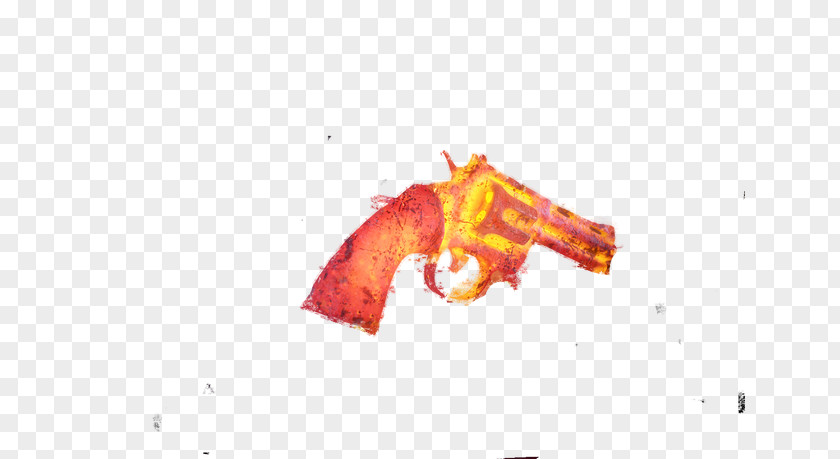 Iron Pistol Red Illustration PNG