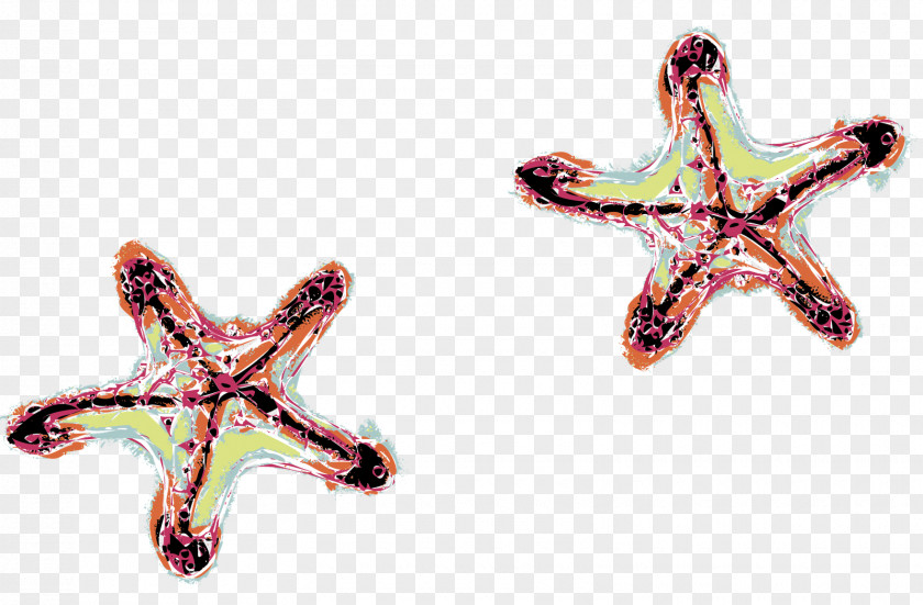 Posters Material Starfish Body Jewellery PNG