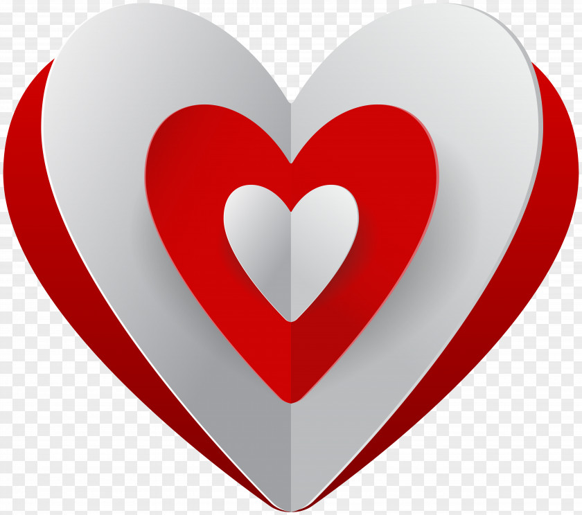White Heart Red Clip Art PNG
