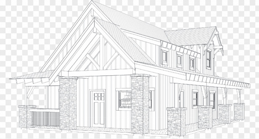 House Architecture Property Sketch PNG