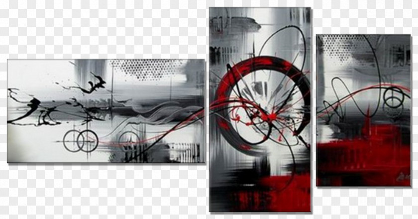 Painting Modern Art Abstract Triptych PNG