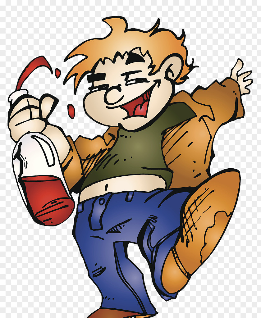 A Drunken Man With Cartoon Illustration Beer Alcohol Intoxication Alcoholic Beverage PNG