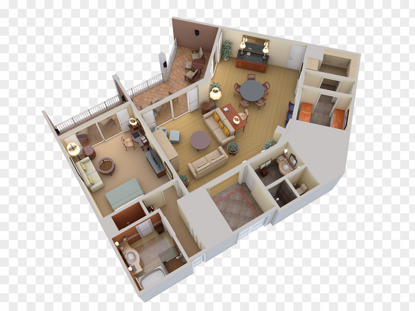 Mattresse 3D Floor Plan Hotel PNG