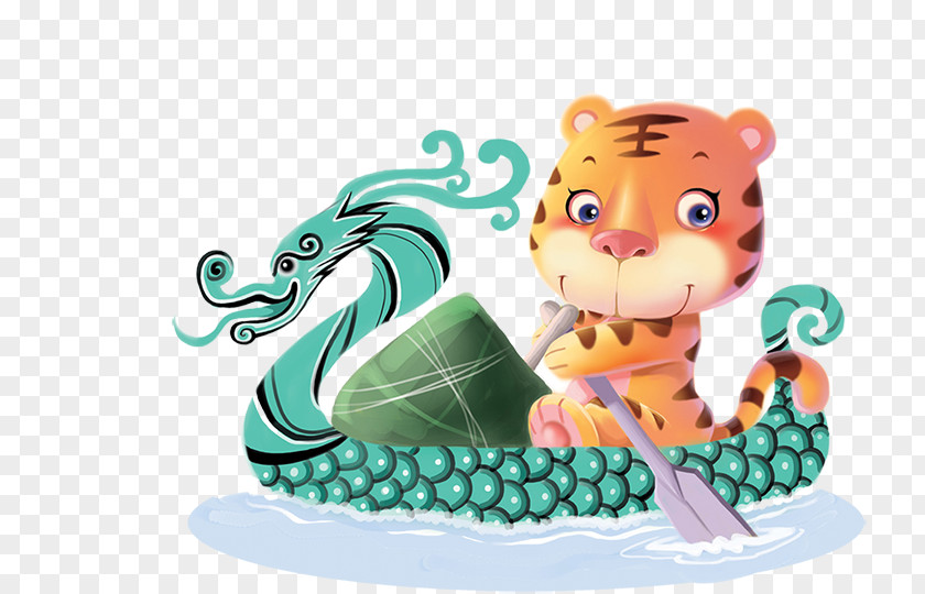 Cartoon Tiger Zongzi Dragon Boat Festival Bateau-dragon U7aefu5348 PNG