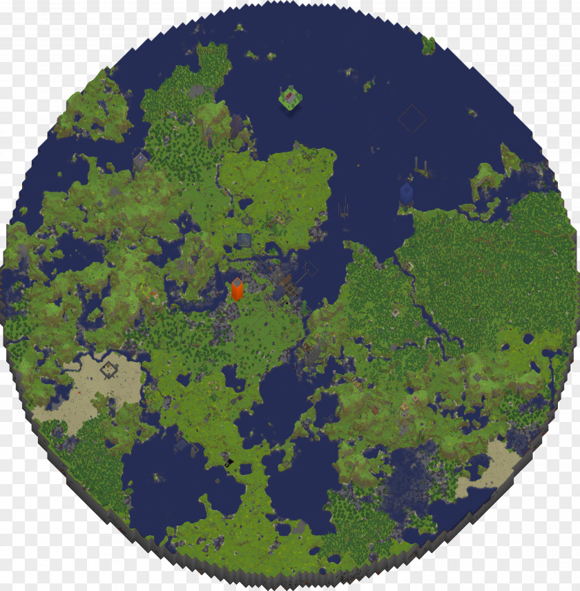 The End World Map Minecraft: Story Mode PNG