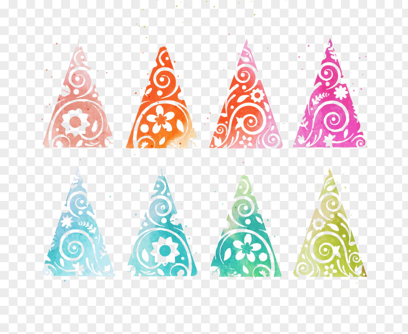 Vector Color Christmas Tree Euclidean PNG