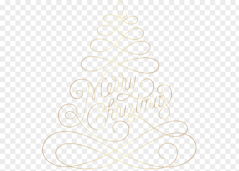 Christmas Tree Calligraphy Ornament Font PNG