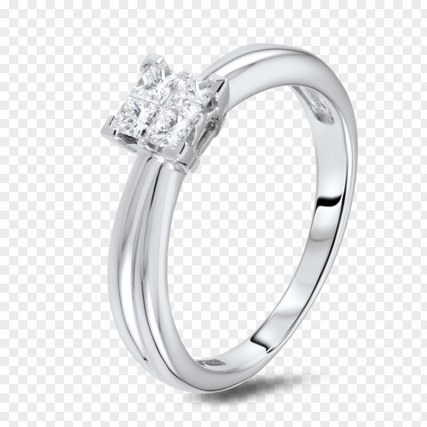 Engagement Ring Jewellery Diamond Princess Cut PNG