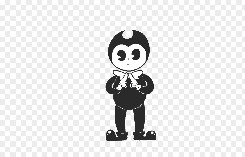 Kink Cartoon Character White Font PNG