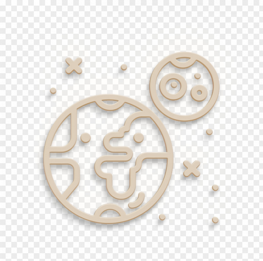 Moon Icon Space Planet Earth PNG