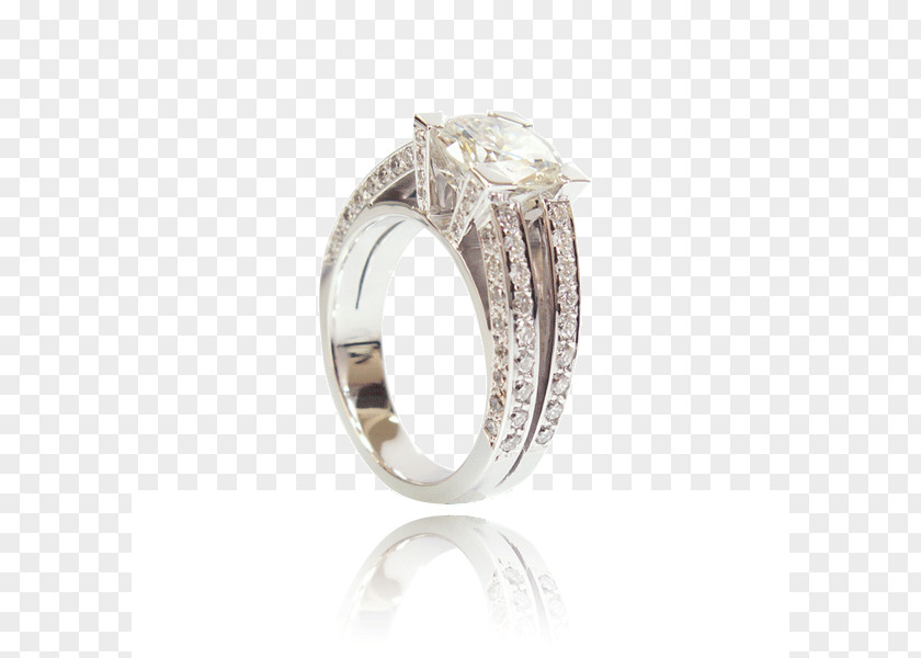 Silver Wedding Ring Body Jewellery Diamond PNG