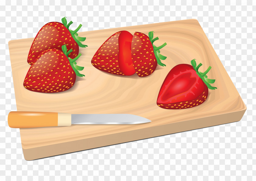 Strawberry Cutting Boards Knife Food PNG