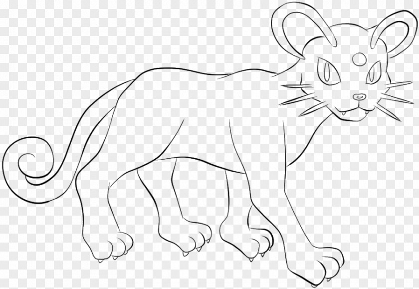 Lion Line Art Persian Meowth Coloring Book PNG