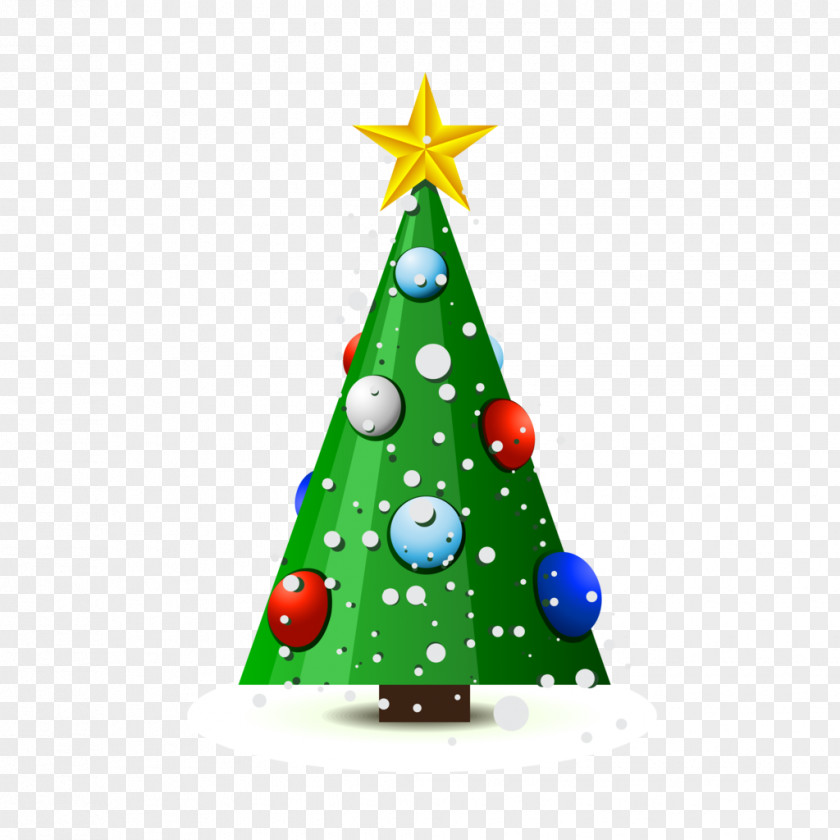 Simple Christmas Tree Santa Claus Vector Graphics Day Image PNG