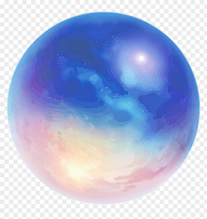 Blue Ball Sphere Planet PNG