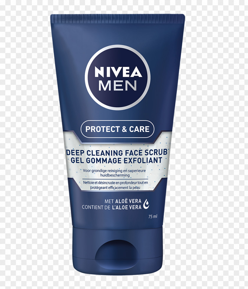 Face Scrub Cleanser NIVEA Men Creme Exfoliation Facial PNG
