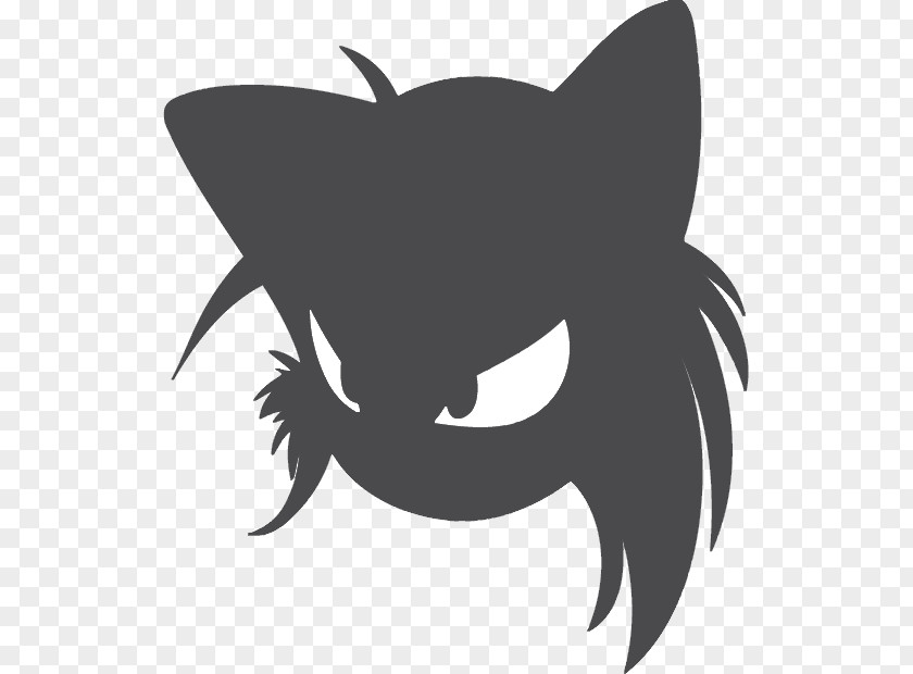 Cat Whiskers Character Silhouette Clip Art PNG