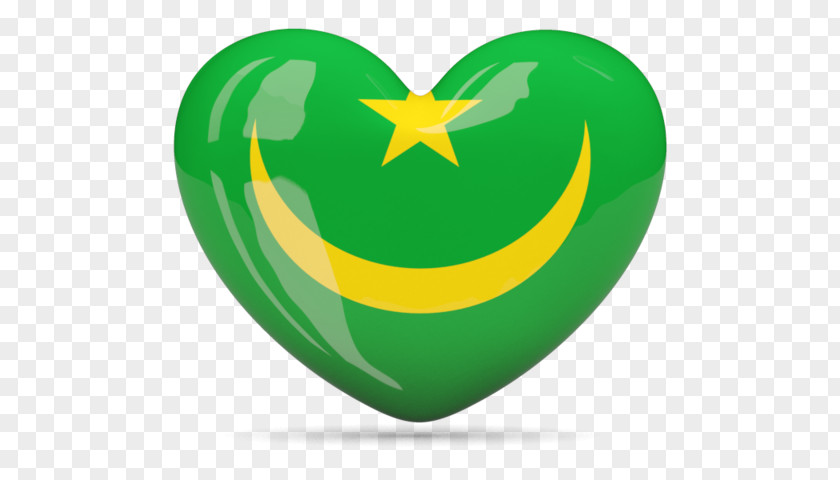 Heart Flag Of Mauritania PNG
